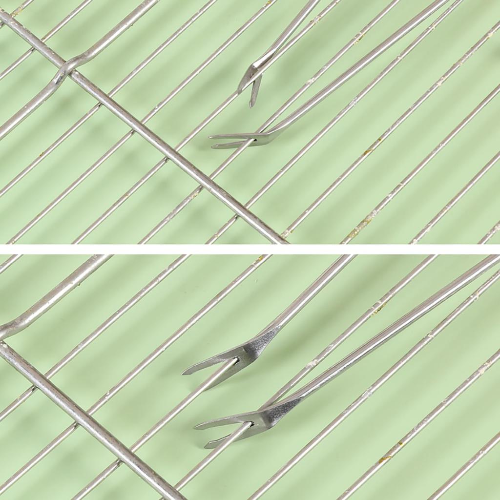 5Pcs Bird Cage Cleaner Set, Stainless Steel Poop Remover & Scraper Tool, Bird Cage Accessories for Small Animal Parakeet Hamster Rabbit Bird Cage