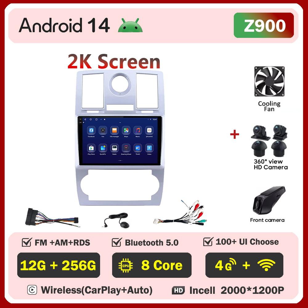 For Chrysler Aspen 300C 2004-2008 Car Radio Player Car Carplay Screen Autoradio Mirror Link Car Intelligent Systems 8 Core DSP