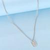 Angel's Wings Feather Necklace 925 Silver Original Blue Eyes Long Chain Link For Mom Women Wedding Party Jewelry Gift