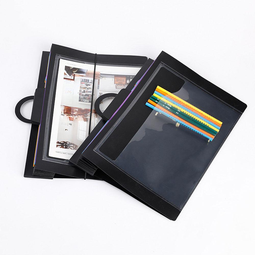 Stationery Organizer Advanced Color Storage Album Student Multi Functional Folder Plastic Hanging Organ Folder For Students File