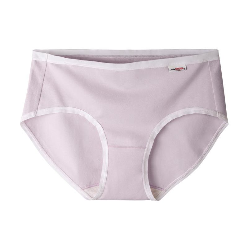 Women's Spring and Summer Cotton Grade 7A Anti Bacterial Antiodor Anti  Bacterial Mid Waist Briefs