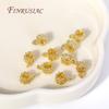 18K Gold Plated Spacer Beads Pendant Charms Bail Brass Metal Large Hole Bail Beads For DIY Jewelry Making Findings Accessories