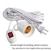 3/5/10m Lamp Bases Universal With Switch Led Bulb Socket Adapter E27 Screw Lamp Holder Accessories Tools Two Plugs Suspension