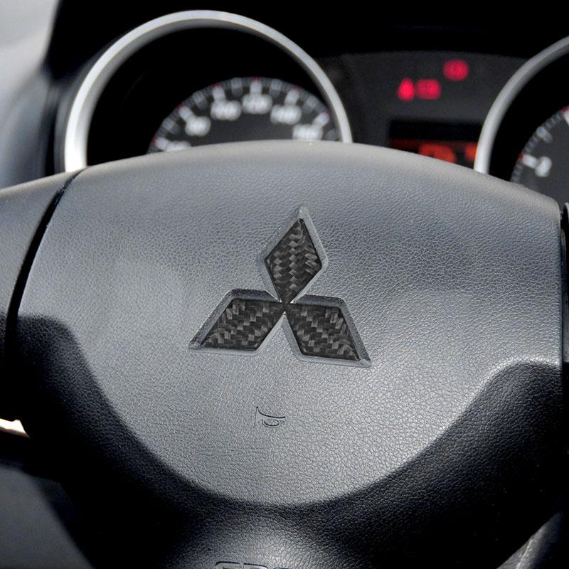 1ks Carbon Fiber Carbon Fiber Carbon Center Emblém Nálepka pro Outlander RalliArt ASX Pajero Lancer interiérový dekor