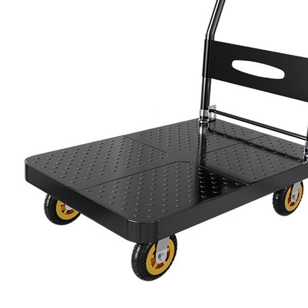 Steel Foldable Push Cart Dolly Platform Truck for Restaurants, Home