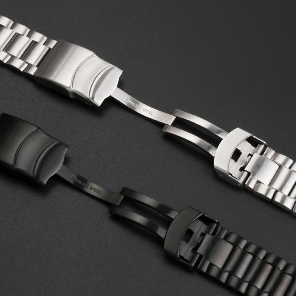 Sibehill Replacement Stainless Steel Watch Band for Luminox 22mm and 23mm Watches with Adjustment Tool