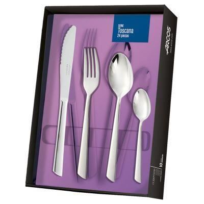 24-piece Cutlery Set - Toscana - 18/10 Stainless Steel - Dishwasher Safe - Set for 6 People