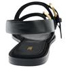 Zara Pu Fashion Minimalist One Strap Sandals 2.5cm Women Sandals Black 1608610800