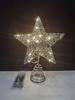 Wrought Iron Luminous Glitter Treetop Star Christmas Decoration