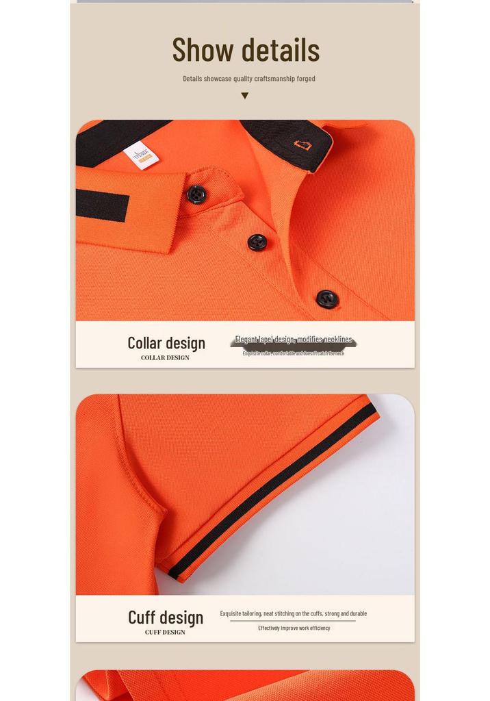 Stylish Short-Sleeved Logo Work T-shirt for Catering & Cafe Staff
