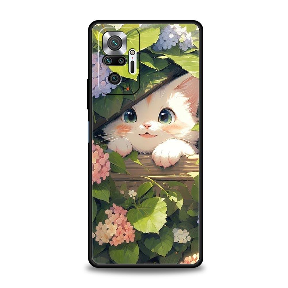 Daily Life of Cute Cats Phone Case For Xiaomi Redmi Note 14 13 5G 10 11 12 Pro Plus 4G 14C 13C 12C 10C Black Cover