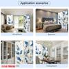 2pcs Watercolor Blue Leaf Printed Curtains, Designed for Light Filtering, Quality Material, Ideal for Daily Home Window Decorati