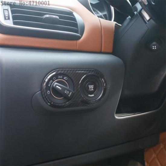 ABS Carbon Fiber Headlight Switch Button Cover Trim For Maserati Levante 16-19