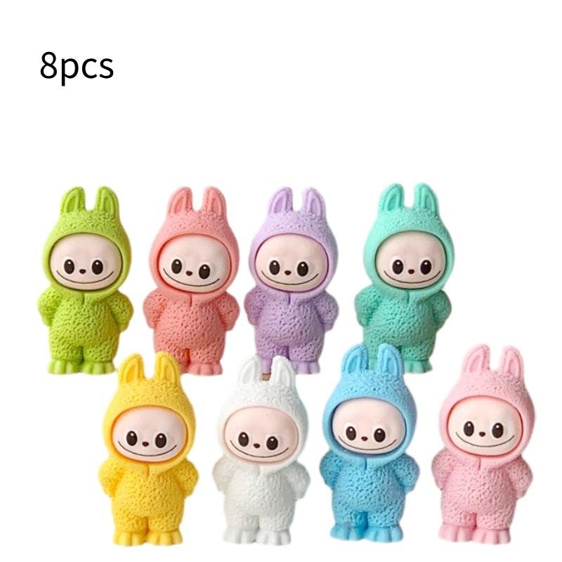 

Toy 8pcs Resin Doll Model Desktop Decoration Children Christmas Gift