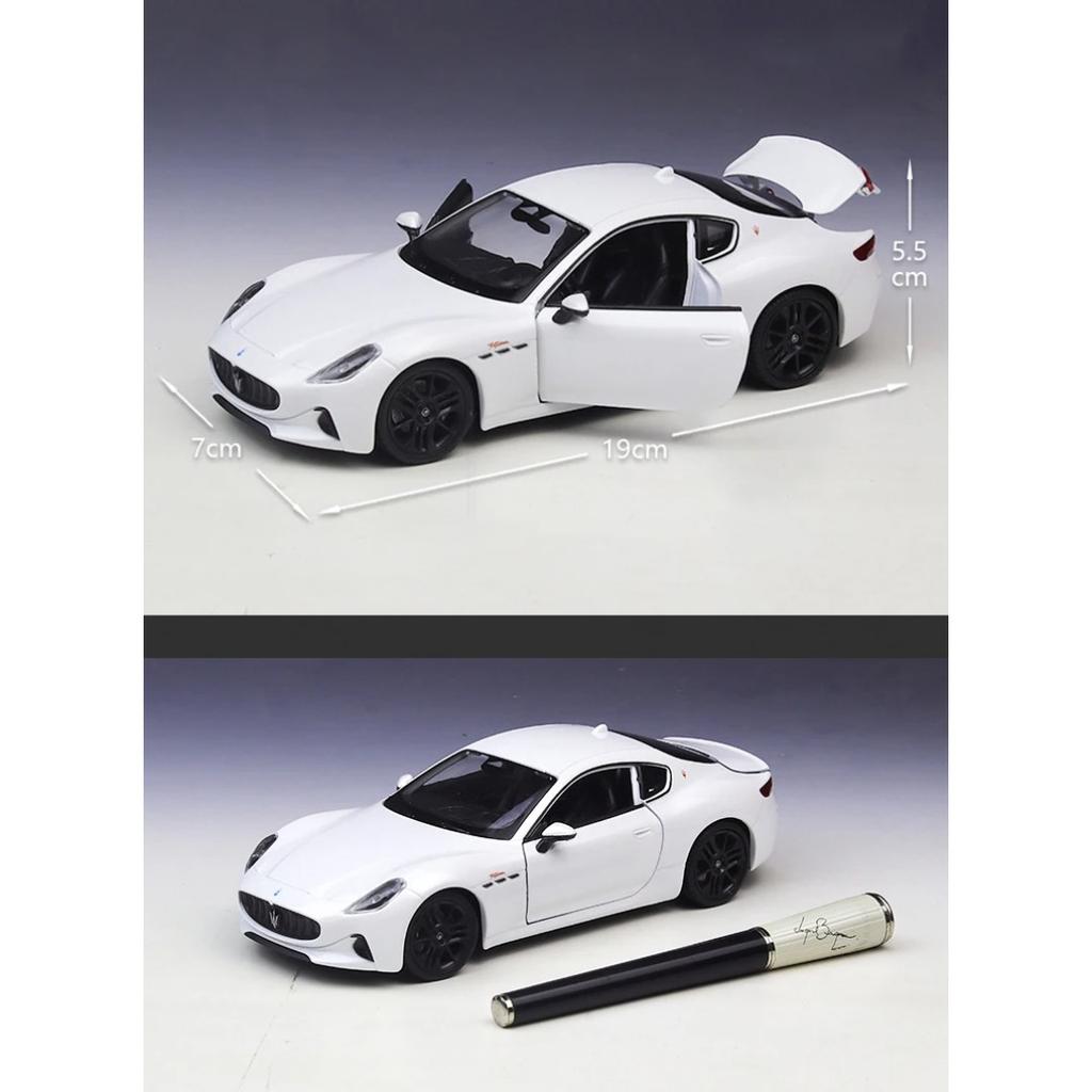 Welly 1/24 2023 Maserati Granturismo Folgore Coupe Deportivo de Aleación Modelo de Coche de Carreras de Metal Fundido Vehículos Modelo Juguete Regalo para Niños