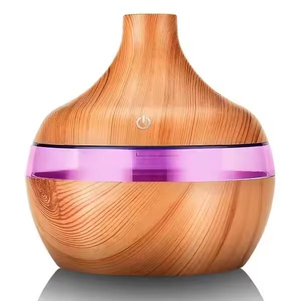 Vulkan Luftbefeuchter 300ml Schreibtisch USB Wassernebel Diffusor Lufterfrischer Vernebler mit Buntem Umgebungs-Nachtlicht