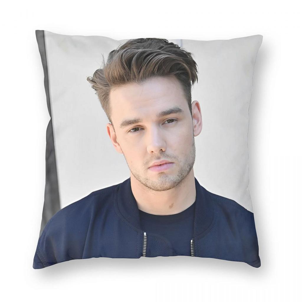 Federa per cuscino Liam Payne Morbida Copertura per cuscino in poliestere Custodia per cuscino regalo Copertura per cuscino quadrato da divano 40X40cm