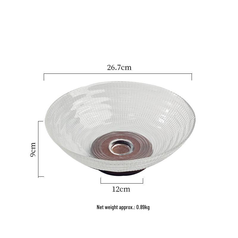

New Chinese Style Textured Glass Fruit Bowl