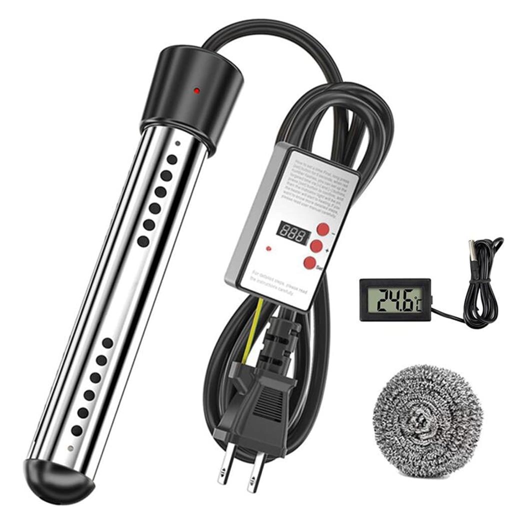 Immersion Heater Pool Heater 1500W Portable Bucket Heater Immersion Heater Immersion Water Heater Portable Immersion Water Heater Automatic Power Off