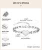 Stainless Steel Love Heart Bracelet for Women, Simple Anniversary Jewelry Gifts
