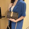 Printed contrasting color shoulder messenger women's bag stylish simple versatile bag