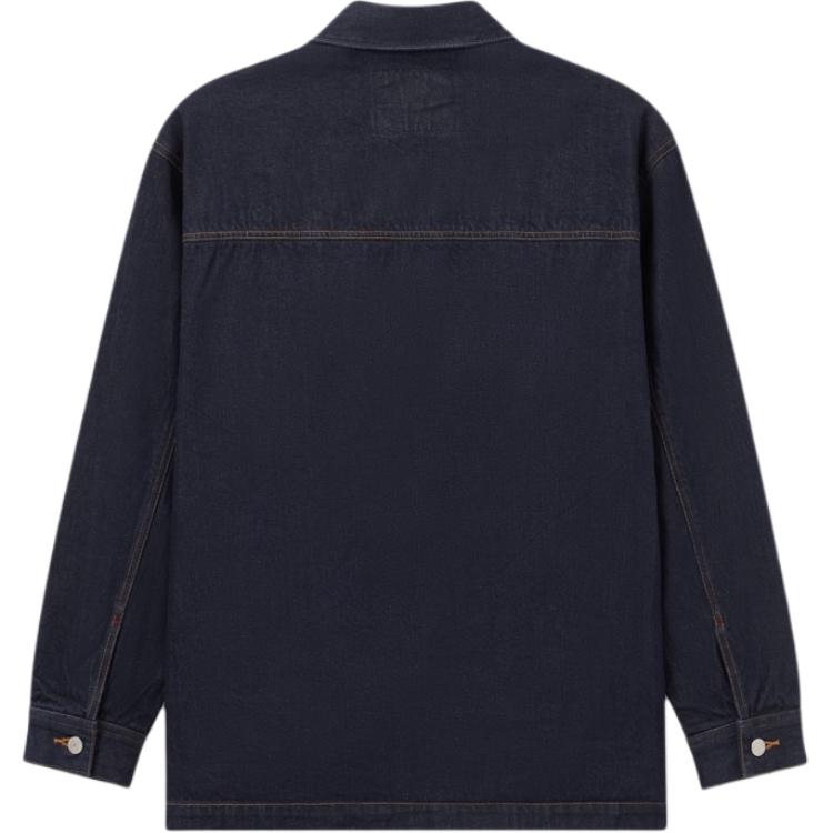 Levis Color Block Button Down Loose Fit Long Sleeve Denim Jacket Men jackets Dark-Blue 0017H-0000