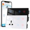 Moniteur de Puissance Tuya Smart Wifi 13A Prise Murale Interrupteur Tactile US EU UK Application Domotique Alexa Google Home Vie Intelligente
