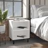 Day and Night - Day and Night Bedside Table with White Metal Legs 40x30x50 Cm