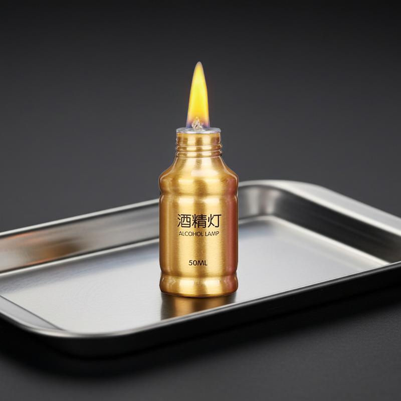 1 Stück tragbare Aluminiumlegierungslampe Alkohol-Flüssigkocher 50ML Kocher Alkohollampe für Outdoor-Survival Camping Labor Lehre