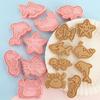 Sea Animal Fish Cutters with Stamp 8 Pieces