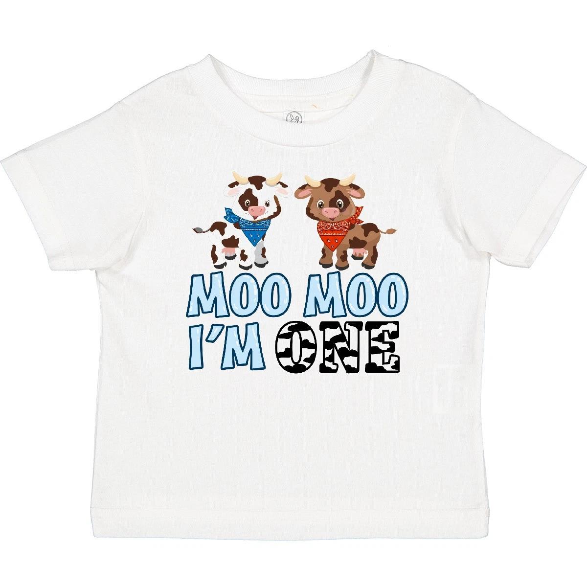 

Inktastic Moo Moo I m 1 With Cute Holstein Cows Baby T-Shirt Cowboy Cowgirl Cow 120