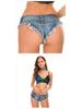 2024 New Women's Sexy Summer Denim Shorts - European & American Style with Sequins & Rips