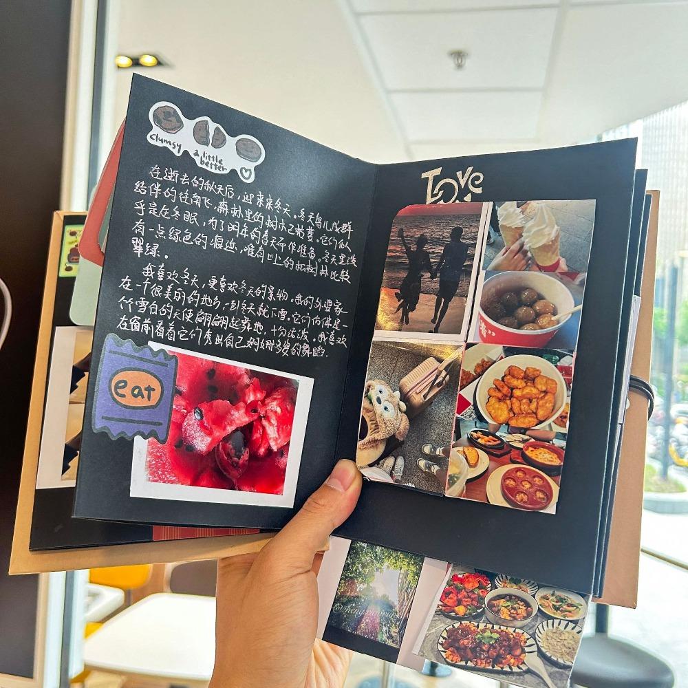 Folding Type Idol Photo Card Holder Kraft Paper Diy Photo Album Accordion Photo Album  Gifts