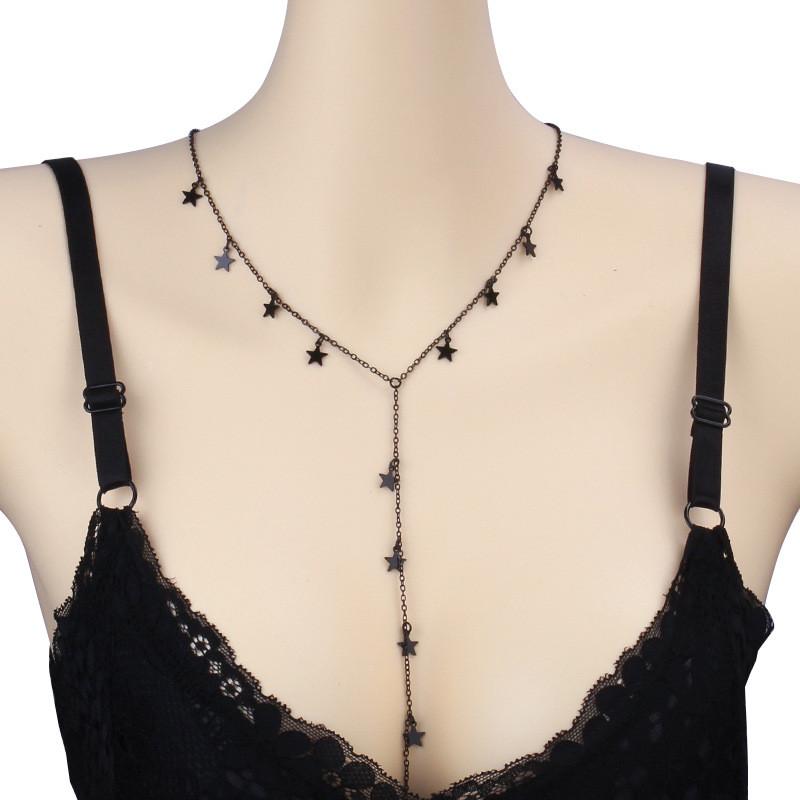 Geometric Multilayer Chain Necklace With Cross Pendant For Fashionable Unisex Wear
