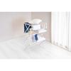 LIV PLUS Indoor Clothes Drying Rack, Foldable, Compact, Stand, Flat Drying, 81cm Wide X 60cm Deep X 103cm High, White, NY-321