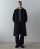 Cashmere Blend Oversized Balmacaan Coat [Navy]