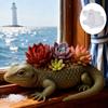 Flexible Silicone Lizard Flower Pot Mold for Crafting Home Office Decoration Unique Planter Making Mould