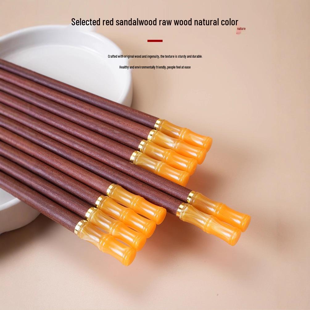 Luxury Imitation Jade & Chicken Wing Wood Chopsticks Set: Antibacterial, Mold-Resistant, Lacquer-Free, and Wax-Free In a Premium Gift Box.