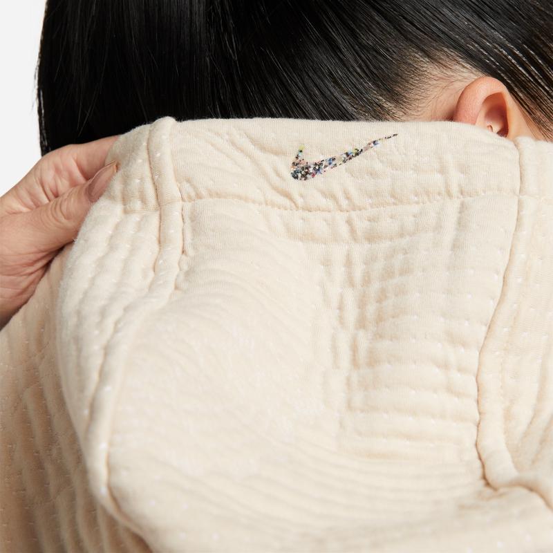 Nike Yoga Luxe Solid Pullover Hoodie Long Sleeve Cropped Sweatshirt Women Tops Sand-Dune-White White Multicolor DV9180-126