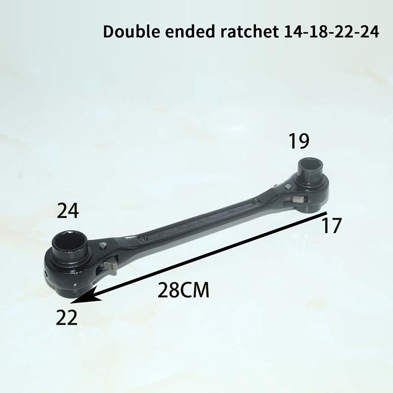 1Pcs 8 In 1 Ratchet Wrench Multifunctional Bidirectional Quick Ratchet Wrench Double Head Wrench Rust-Resistant Home Tools