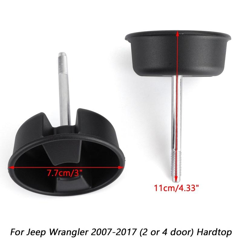 Artudatech 2pcs Fits Jeep Wrangler 2007-2017 Hardtop Freedom Top Mounting Knob Screws