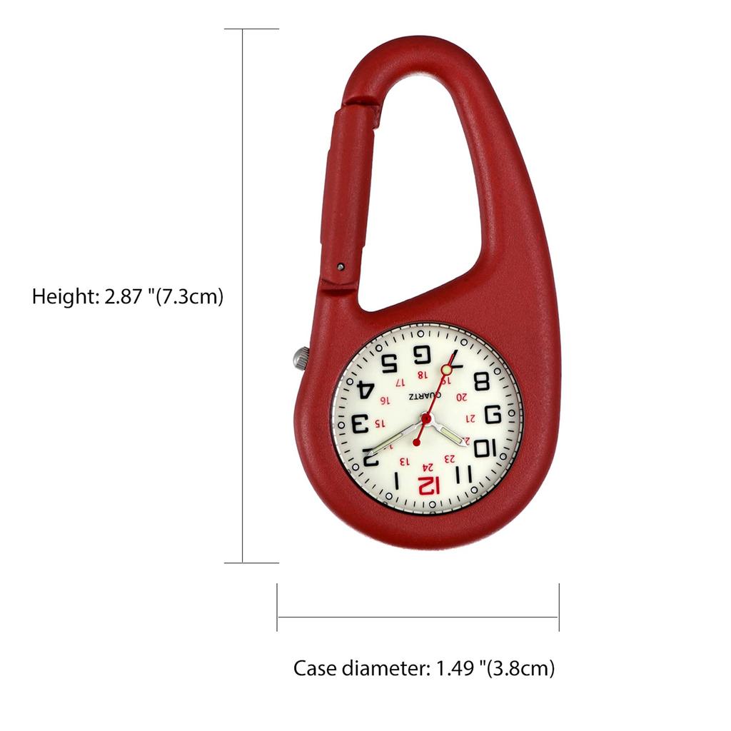 Lancardo Karabineruhr Wasserdicht Karabineruhr Digital Kalender Wecker Kompass Taschenuhr Schlüsselanhänger Uhr mit Clip Taschenuhr Herren