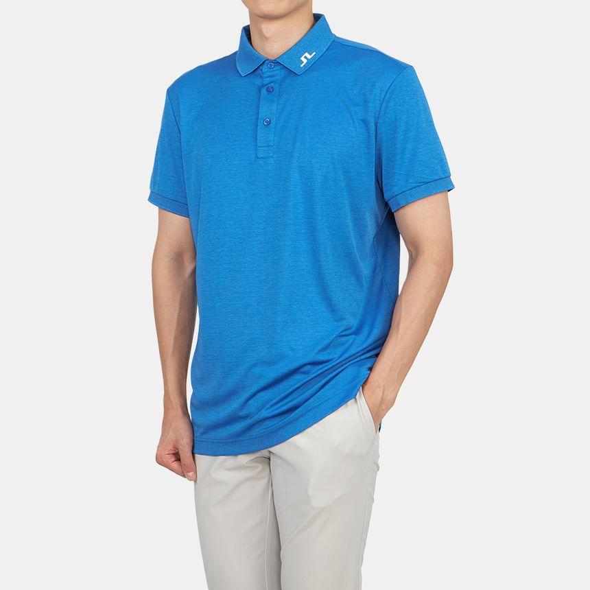 J.Lindeberg Regular Fit Polo Shirt With Back Logo Men tops Blue GMJT07624-O478