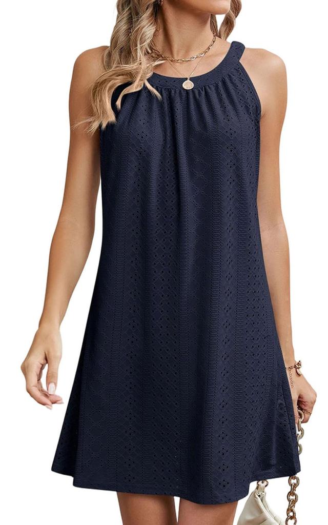 Modisches und elegantes ärmelloses A-Linien-Kleid für Damen