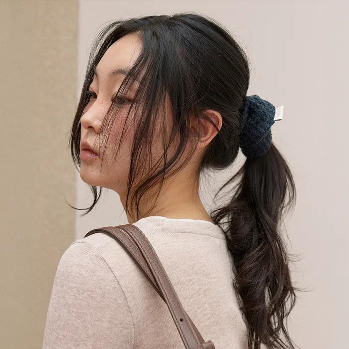 puff knit scrunchie (NA)