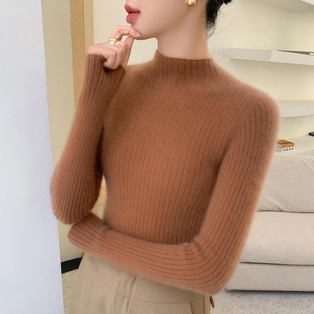 2025 Women's Cashmere Half-High Collar Slimming Sweater