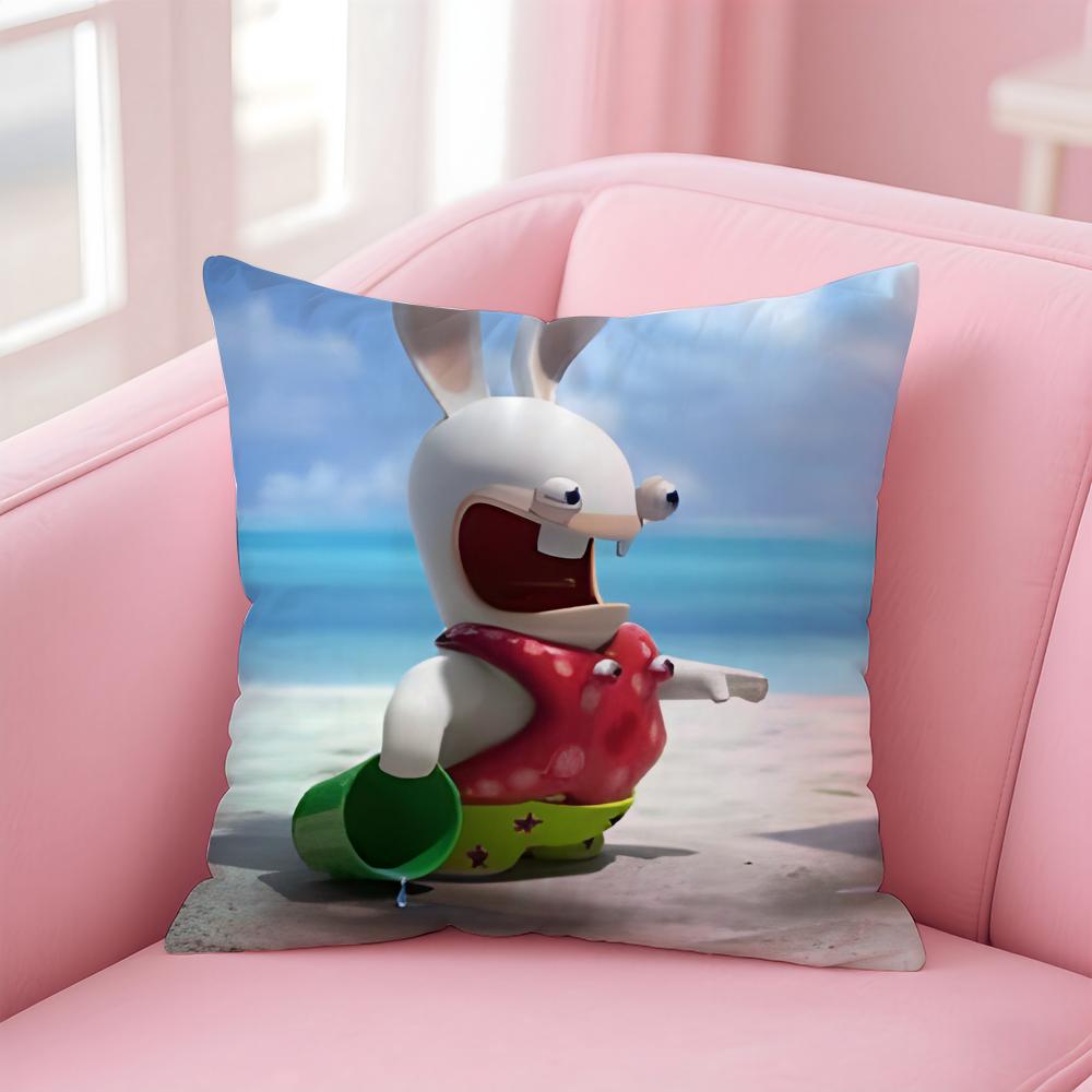 popular anime R-RabbidsS Cushion Cover Comfortable Reversible Pillow Cover Ideal for Car Sofa Bedroom & Beyond