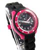 LULU CASTAGNETTE [M1224] - Black Pink 'Lulu Castagnette' Silicone Watch