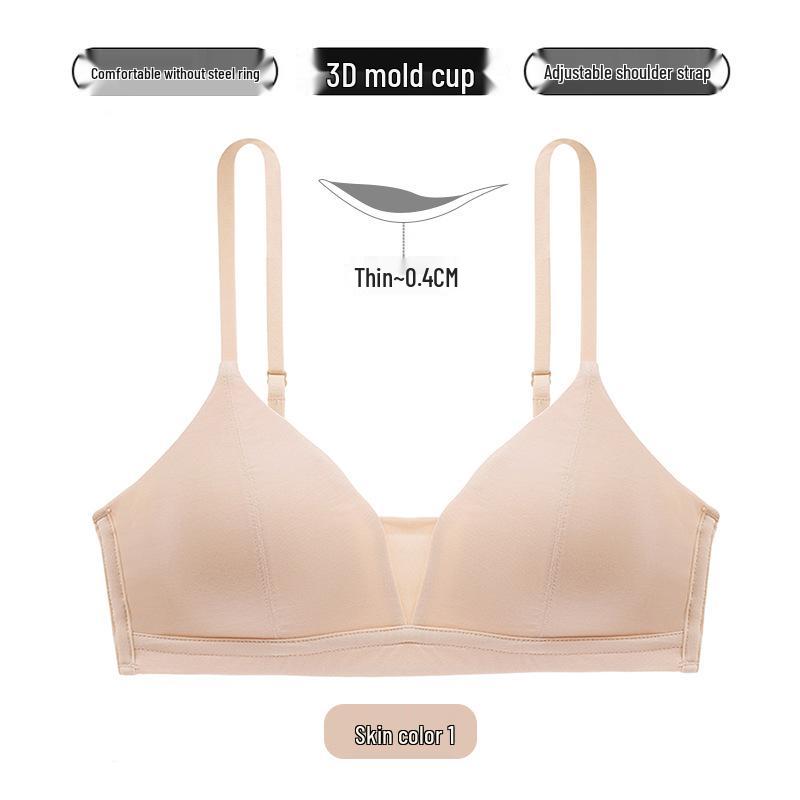 Zhiqu Seamless Triangle Cup Japanese Summer Bra for Small Chests, No Steel Ring