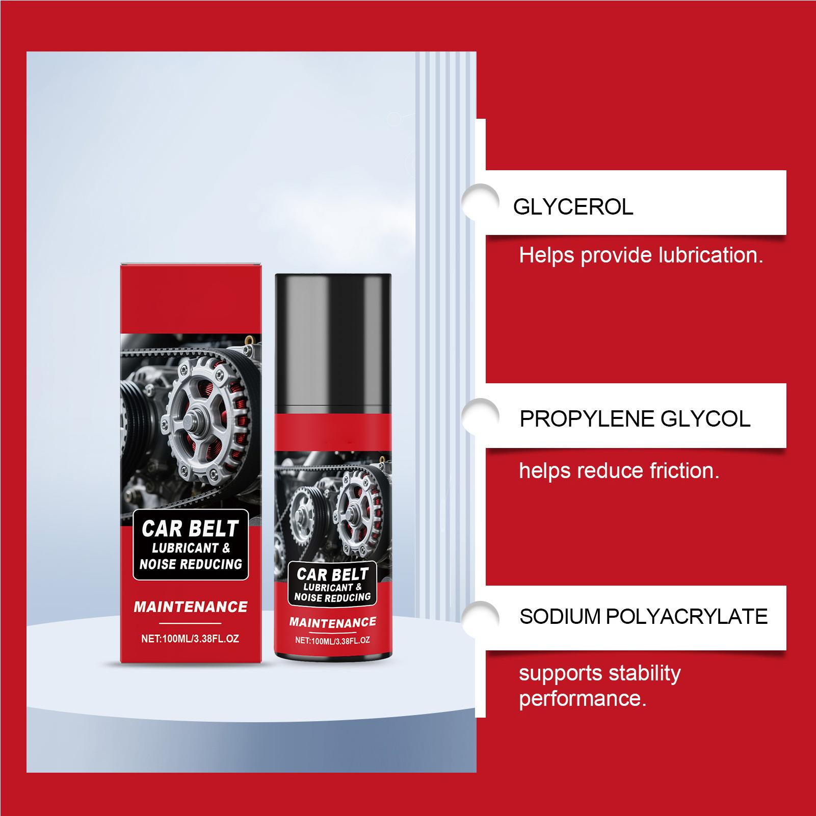 

100ml Car Engine Belt Lubrication Spray Noise Reduction Long-Lasting Liquid Grease for Track Garage RV Door Sliding Bike Engine China Mainland